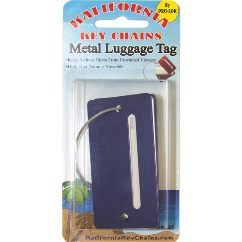 Pro-Lok K341 Anodized Aluminum Luggage Tag Card/1