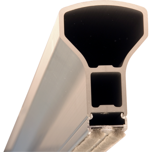 Von Duprin 5754-628-7FT-2IN Aluminum Mullion w/Weatherstrip, 7ft 2in, 628/US28 Anodized Aluminum