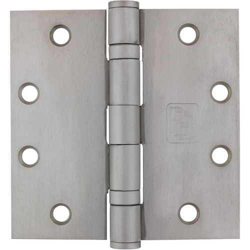 PBB BB51-US32D-4.5 X 4.5 5-Knuckle Full Mortise Hinge, 4.5in x 4.5in, Stainless Steel, Ball Bearing