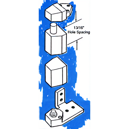 International Door Closers OP-3001AL LH Flush Pivot Set Flush Or Recessed