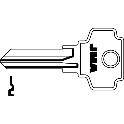 JMA DX-5DE-BR DE6 D1054K Dexter Key Blank Brass
