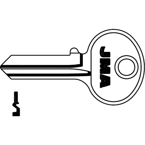 JMA HUD-3E-BR HL1 CO106 H20 Hudson Key Blank Brass