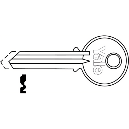 Accentra RN11SC 6-Pin SC Keyway Key Blank - Single Section