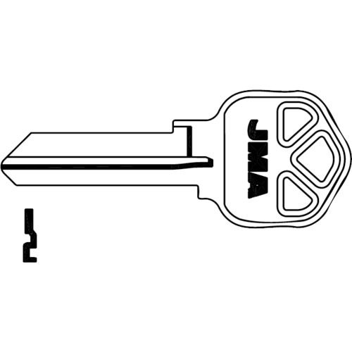 JMA KWI-5DE-BR KW11 A1176KT Kwikset Key Blank Brass