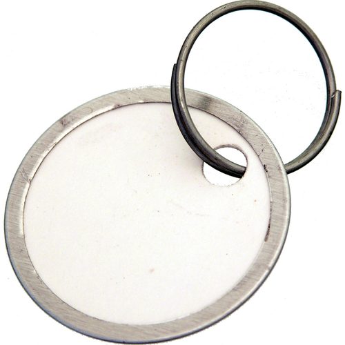 Luckyline 28000 15/16in Metal Rim Tag w/Ring 50/Box