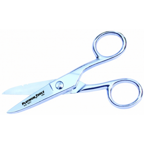 Platinum Tools 10517C Electricians 5in Scissor-Run Scissors