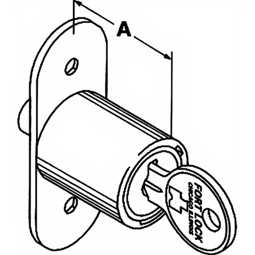 Compx SD990-KA238 Sliding Door Lock 1-1/4in