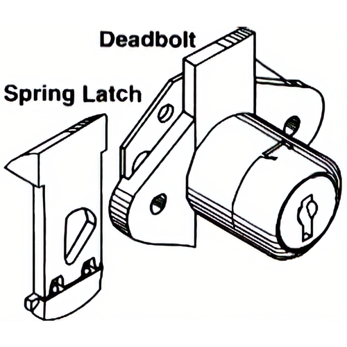 Compx MFW23007B-KD Disc Drawer Lock 7/8in Brass