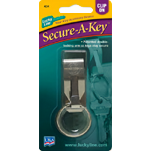 Luckyline 40401 Clip on Belt Over, Spring Stainless Steel 1/Card