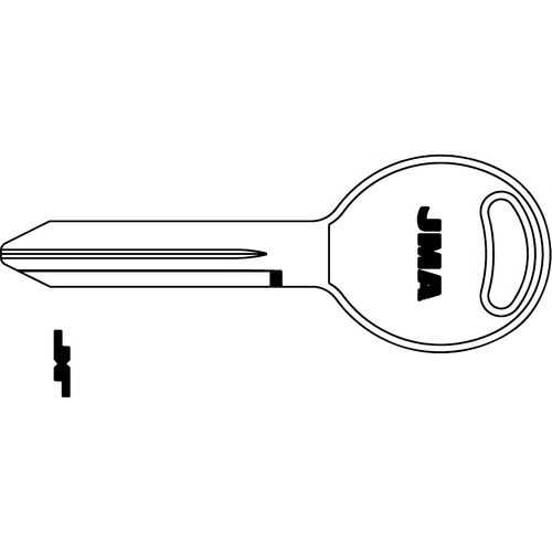 JMA CHR-15E-NP Y159 P1795 Chrysler Key Blank Nickel Plated