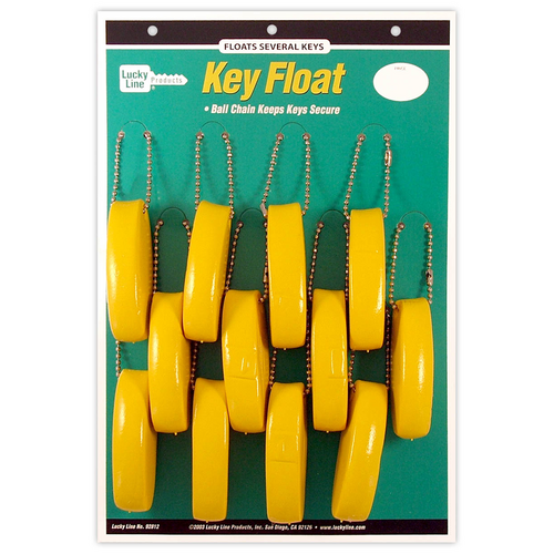 Luckyline 92812 Key Float Yellow w/Chain 12/Card