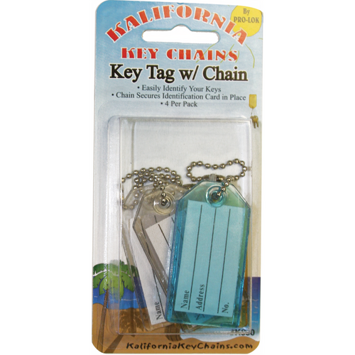 Pro-Lok K800 Key Tag w/Chain Card/4