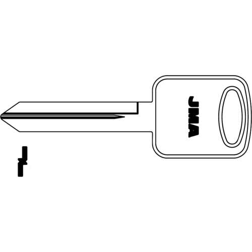 JMA FO-15DE-NP H75 1196FD H75PF Ford Key Blank Nickel Plated
