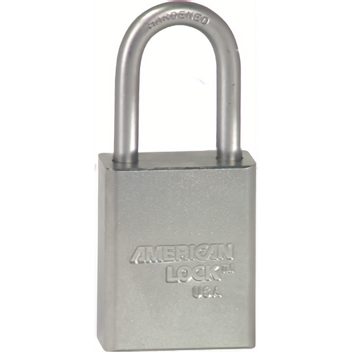 American Lock A1106KD CLR Safety Padlock 1-1/2in Shackle Silver Keyed Different