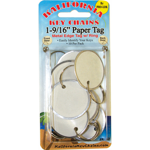 Pro-Lok K852 1-9/16in Paper Tag w/Ring Card 10