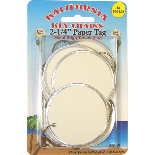 Pro-Lok K853 2-1/4in Paper Tag w/Ring Card/10