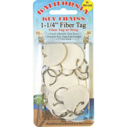 Pro-Lok K871 1-1/4in Fiber Tag w/Ring Card/15