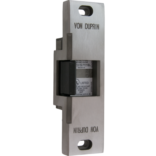 Von Duprin 6113-630-24VDC-FSE Fire Rated Electric Strike, 24VDC, Fail Secure, Satin Stainless Steel