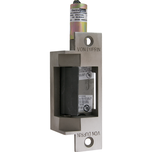Von Duprin 6211-630-24VDC-FSE Fire Rated Electric Strike, 24VDC, Fail Secure, Satin Stainless Steel