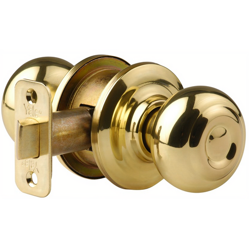 Yale 80 XF 605-ISO Dummy Knob - Oxford, Grade 2, Polished Brass 605/US3