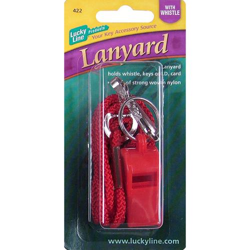 Luckyline 42201 Lanyard w/Whistle Assorted 1/Card