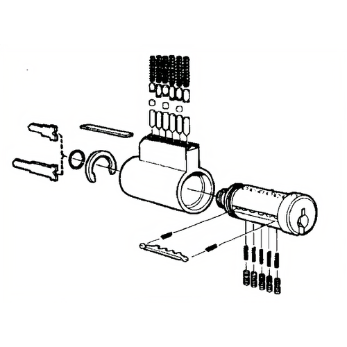 Assa Abloy V65691-626-SNS Arrow Twin V-10 Key-in-Knob/Lever, SNS Sub-Assembly, Satin Chrome 626/US26D