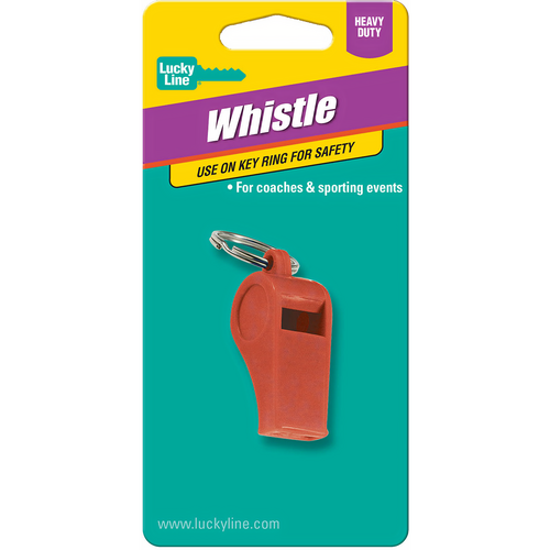 Luckyline 42101 Whistle w/Ring Assorted 1/Card