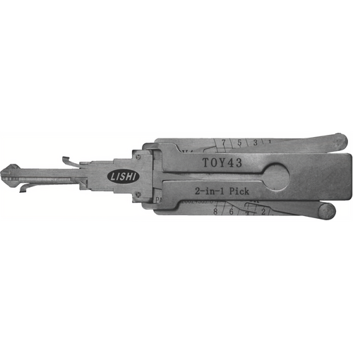 Lishi TOY43 DR-BT 2-in-1 Pick/Decoder Toyota 8-Cut TR47/TOY43 Door/Trunk