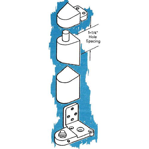 International Door Closers OP-4001AL LH Flush Pivot Set Flush Doors