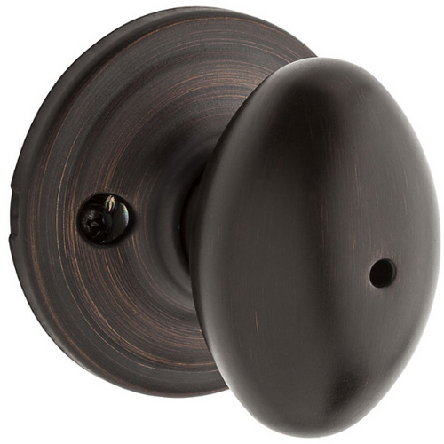 Weiser Lock GA331L11P6LR1 Laurel Knob Privacy Lock, Non-Keyed, Medium Duty, 6-Way Latch, Venetian Bronze