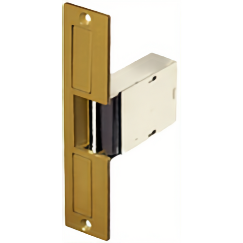 Trine 004 Electric Strike, 8-16VAC, Fail Secure, Brass Powder Coat, 5/8in Throw