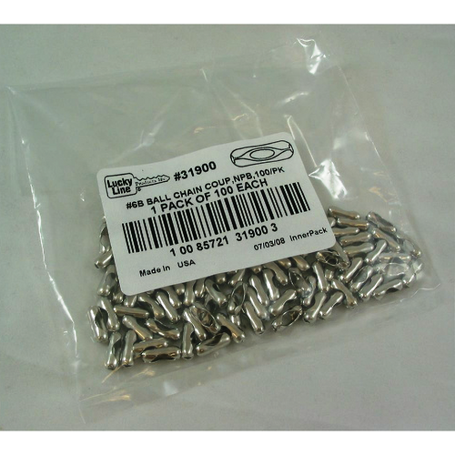 Luckyline 31900 6B Ball Chain Coupler NPB 100/Pack