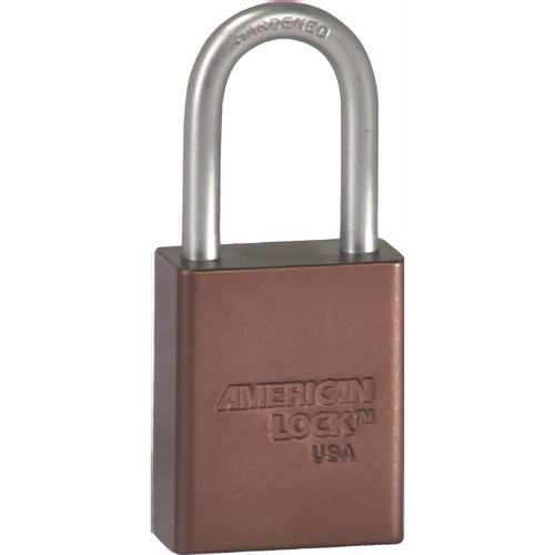 American Lock A1106KD BRN Safety Padlock 1-1/2in Shackle Brown Keyed Different