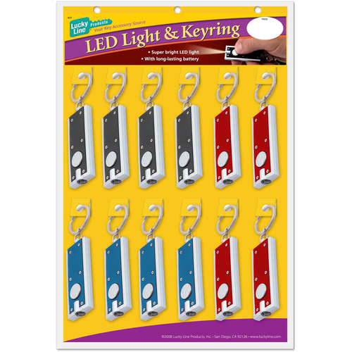 Luckyline 63712 LED Light Flat Style Assorted 12/Card