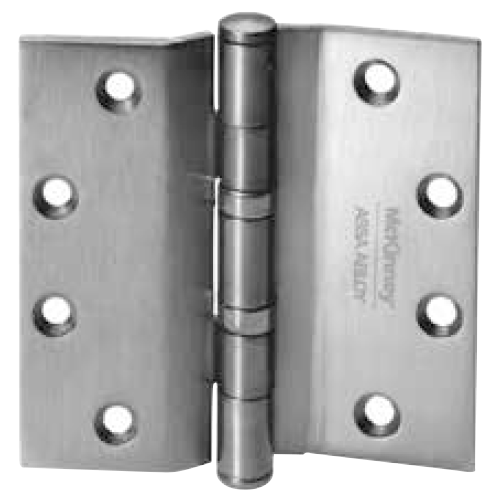 McKinney RBTA2714 4.5 X 4.5 US26D 5-Knuckle Full Mortise Hinge, 4.5in x 4.5in, Satin Chrome, Steel Base
