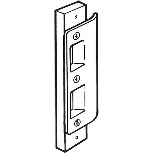 Adams Rite 8455-01-US32D Long Face Strike for Deadbolt Cut Outs 4-5/8in H, Satin Stainless Steel