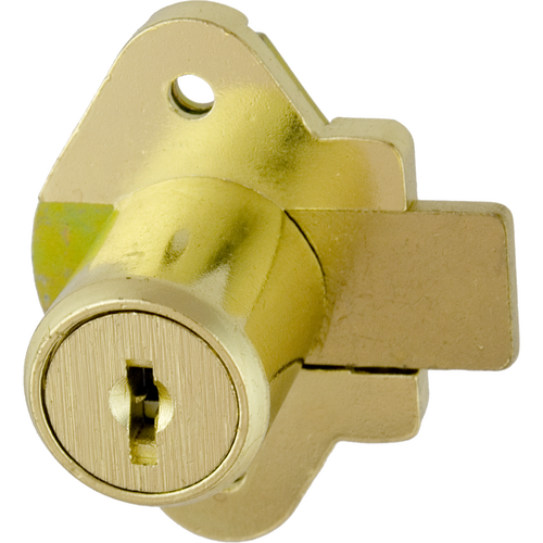 CCL 02067KACAT30 Cabinet Lock 7/8in Dead Bolt Disc Tumbler Keyed Alike KA Cat30 Satin Brass