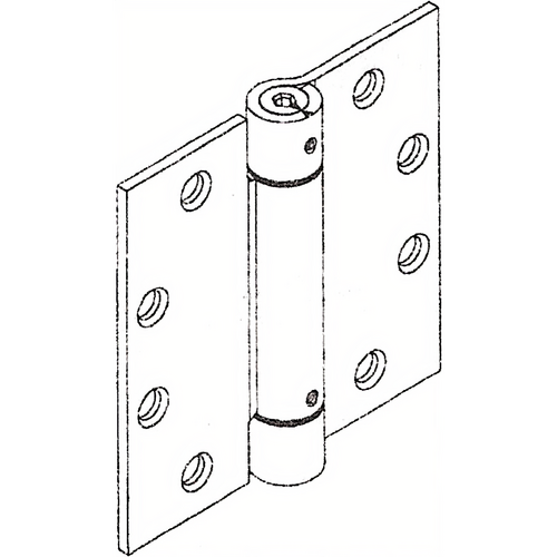 Best 2060R 4.5 X 4.5 US3 4.5in Square Corner Full Mortise Spring Hinge, Ferrous Steel, Bright Brass