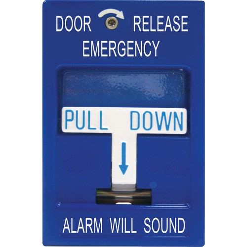 Security Door Controls 492 Emergency Pull Station Break Glass with Siren for Fail Safe Door Locks