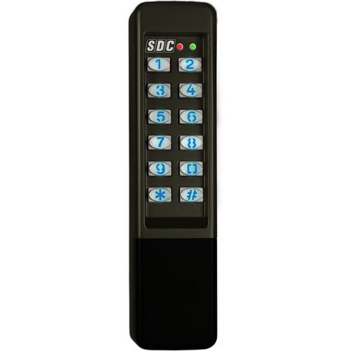 Security Door Controls 923 Narrow Weatherized Digital Keypad, 500 Users, 1-6 Digit PIN, Black Finish