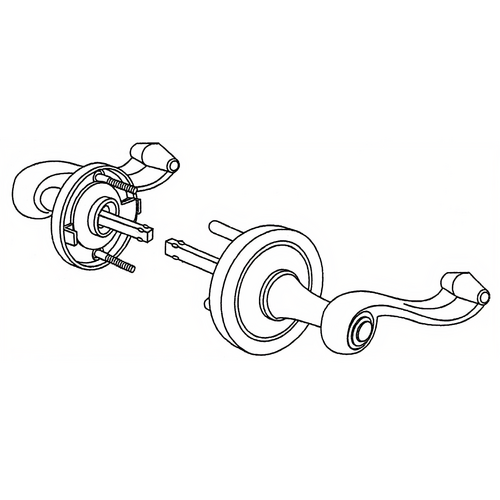Marks Hardware K9225/3 Exterior and Interior Unilock Lever x Rose Trim Kit, 605/US3 Bright Brass