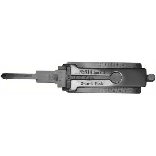 Lishi NSN14 IGN 2-in-1 Pick/Decoder Nissan/Subaru NSN14/DA34 Ignition