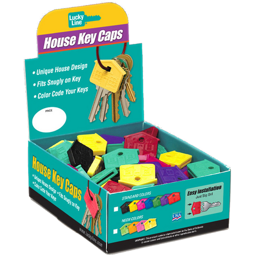 Luckyline 16200 House Key Cap Assorted 100/Box