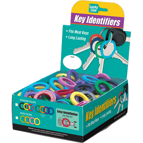 Luckyline 16707 Medium Key Identifier Neon Assorted 200B