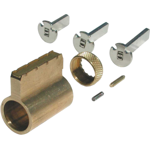 GMS K001-HS-KIT Knob (Key-in-Knob) Cylinder Housing with Spring Cover, Less Plug