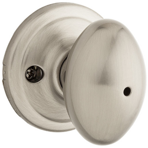 Weiser Lock GA331L156LR1 Laurel Knob Privacy Lock, Non-Keyed, Medium Duty, Satin Nickel, Grade 2