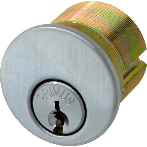 Schlage 20-706CP626-1157-LKB Primus Mortise Cylinder Adams Rite 1-1/8in, 0 Bitted, Satin Chrome