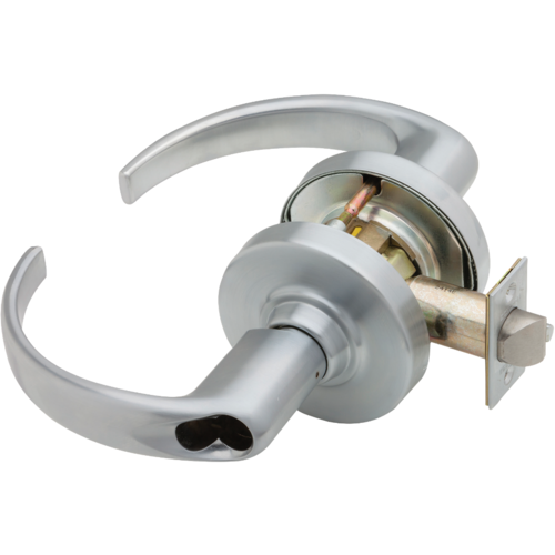 Schlage ND80EUTD-SPA626 50-231 Kit - Grade 1 Eu Rhodes Lever, 12/24vdc, Full Sized Ic (fsic), With Temp Core, 2-3/4in Bs, Satin Chrome