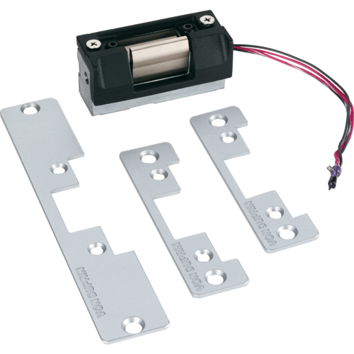 Von Duprin 5100-3FP-689 24 Volt DC Fail Secure Electric Strike with Three Plates, Aluminum Finish