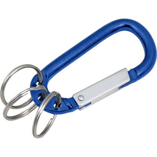 Luckyline U13301 3-Ring Carabiner Keychain Assorted Colors 1/Card
